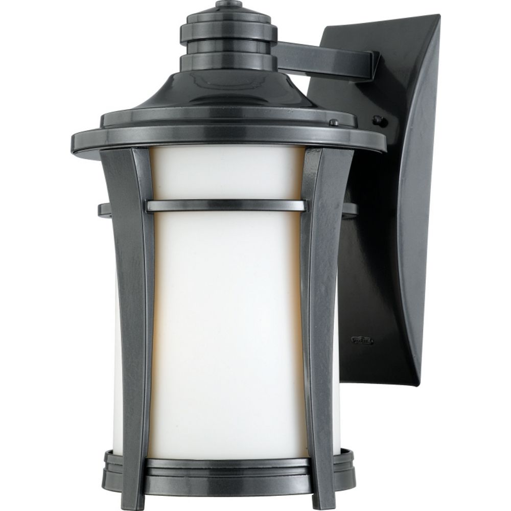 Outdoor Wall Light with Beige / Cream Glass in Grey Metallic Finish HY8411GT Destination ...