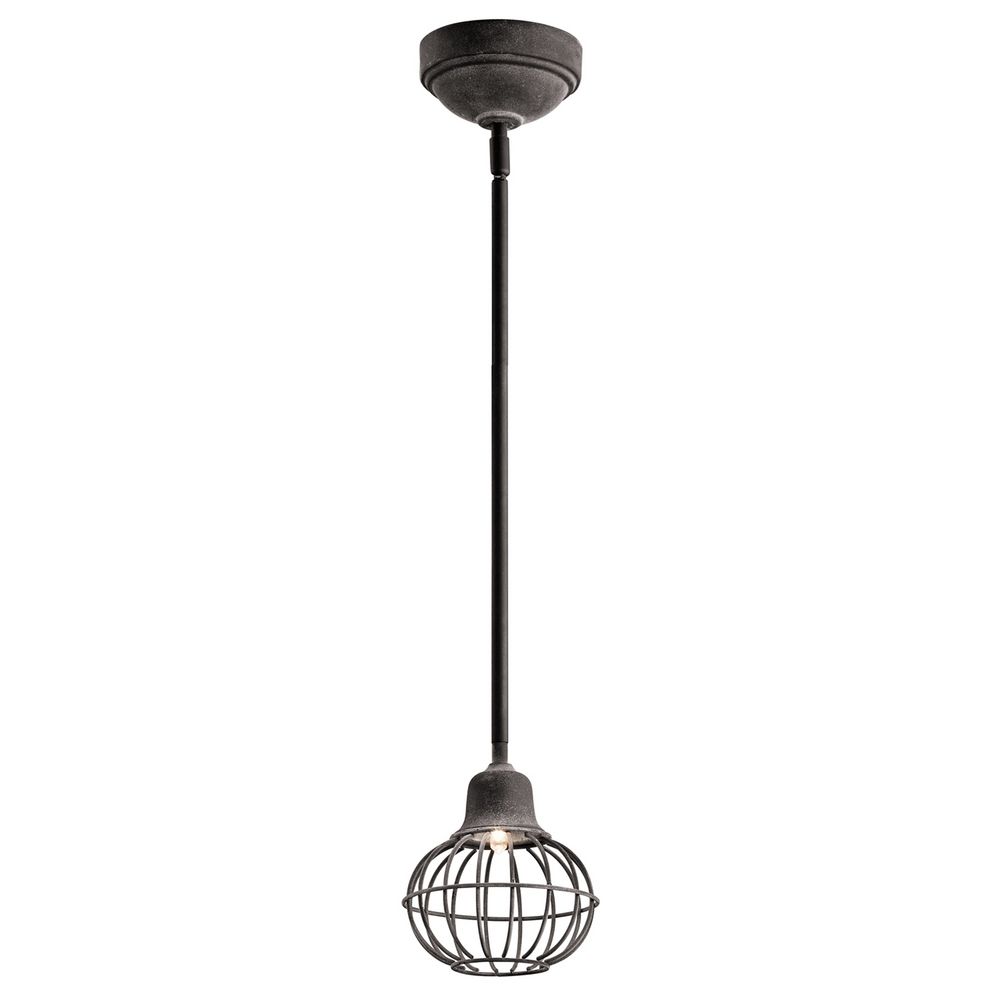 Kichler Lighting Weathered Zinc Led Mini Pendant Light 42359wzc Kichler Lighting Weathered Zinc Led Mini Pendant Light Alt1