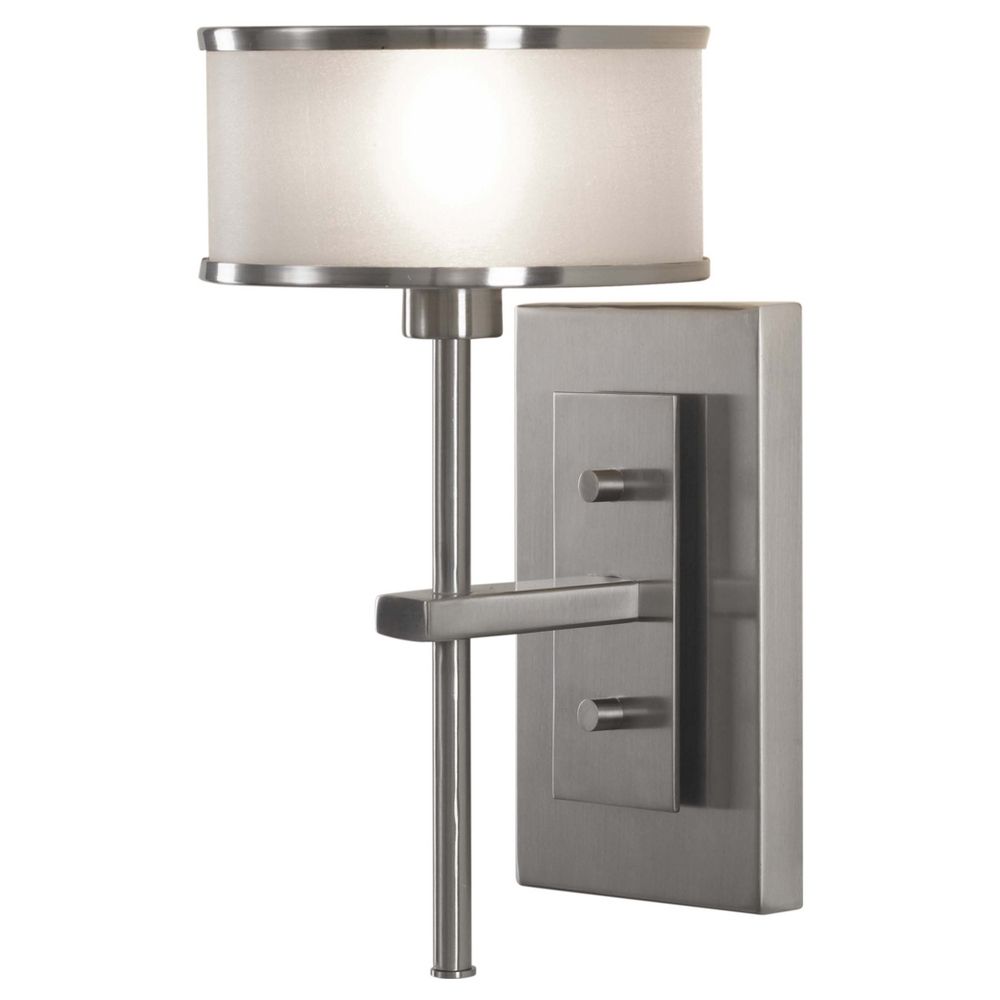Sconce Wall Light with Silver Shade in Brushed Steel Finish WB1378BS Destination Lighting