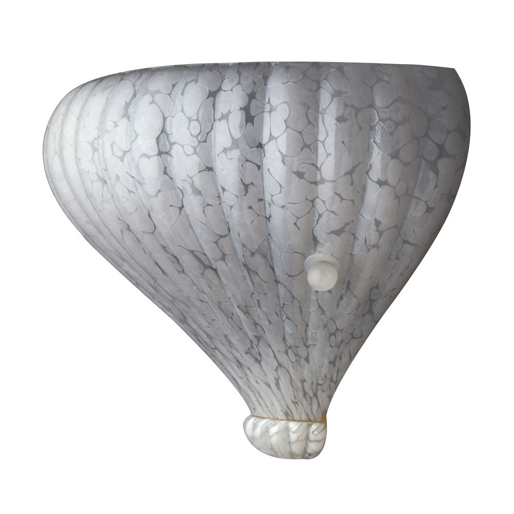 Modern Sconce Wall Light with White Glass in White Finish 2010 WH Destination Lighting