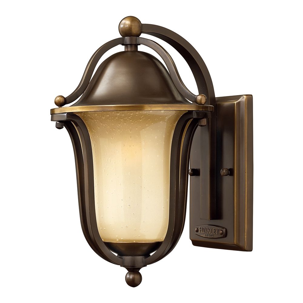 Outdoor Wall Light with Amber Glass in Olde Bronze Finish 2630OB Destination Lighting