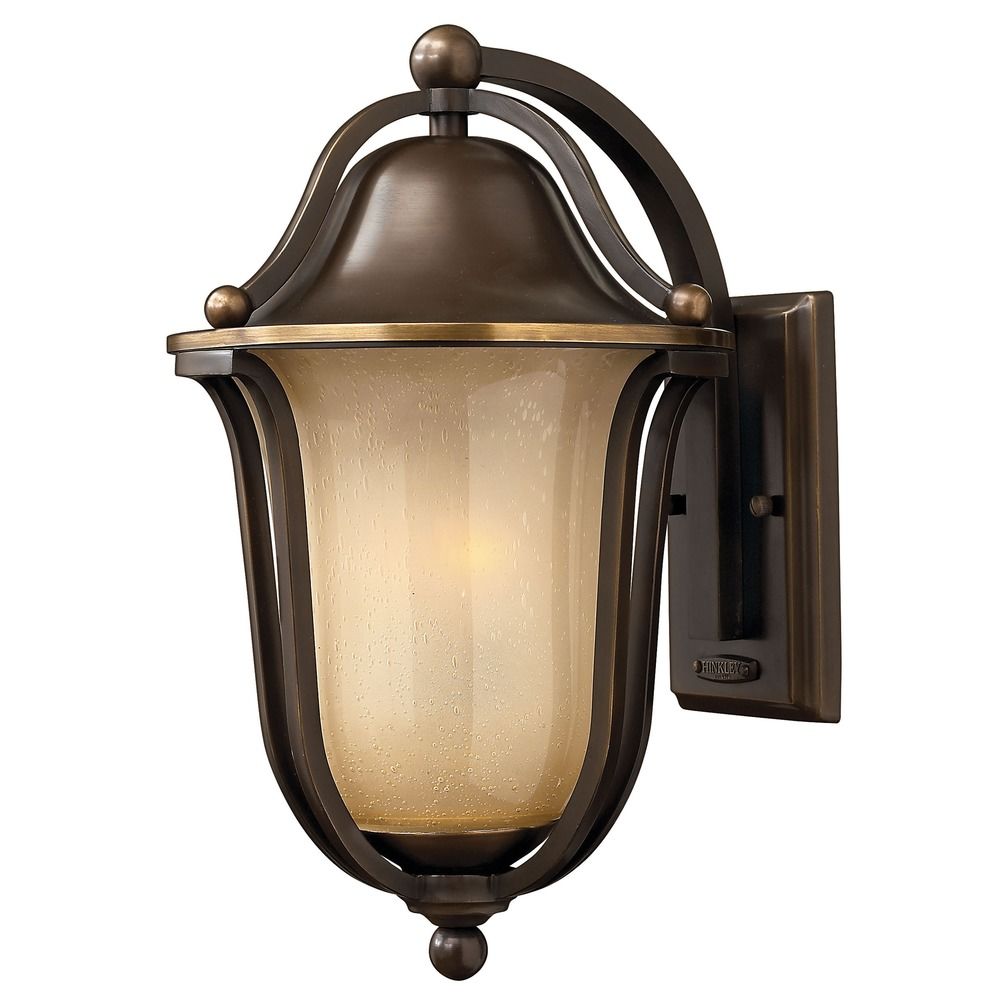 Outdoor Wall Light with Amber Glass in Olde Bronze Finish 2634OB Destination Lighting