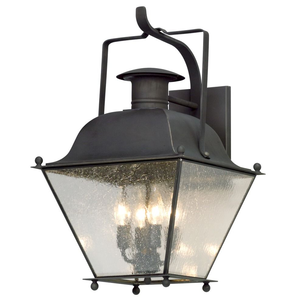 Troy Lighting Wellesley Charred Iron Outdoor Wall Light B5073CI Destination Lighting