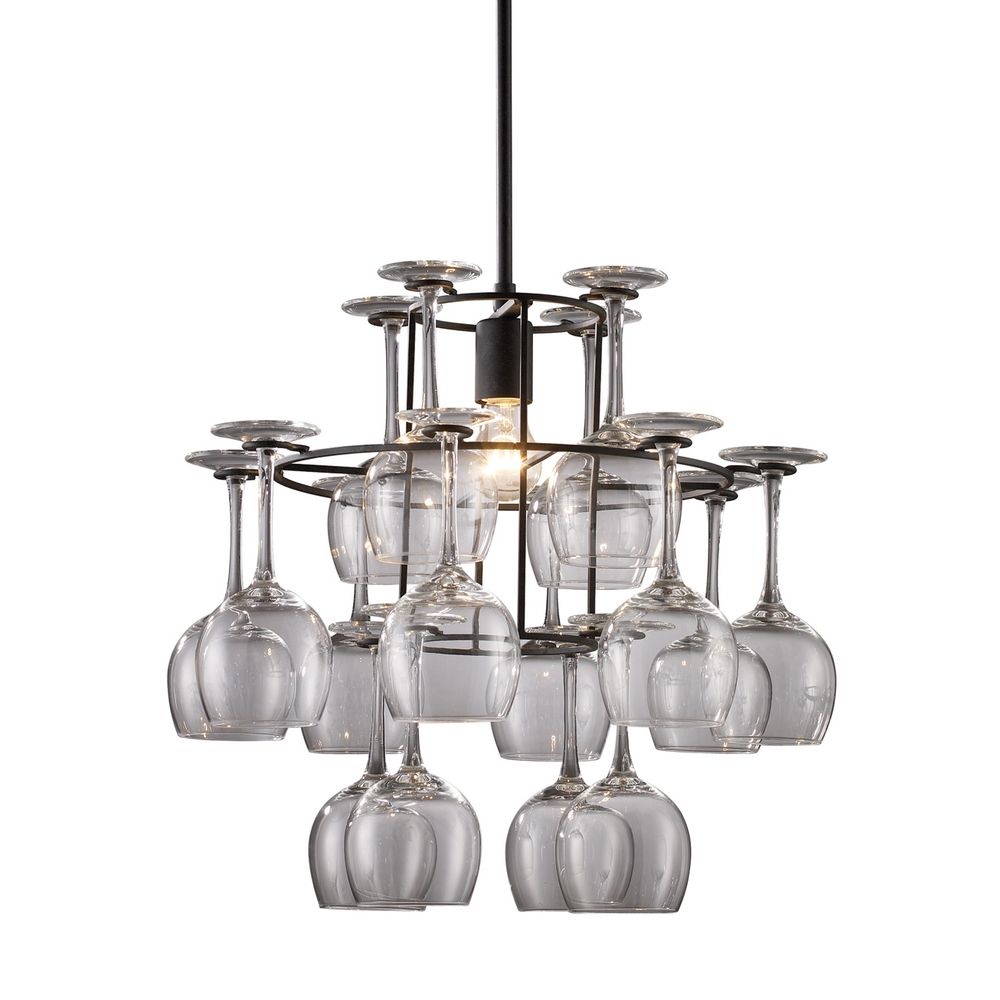 Glass Chandelier Cups Designs Wine Glass Chandelier 14040 1 Destination Lighting