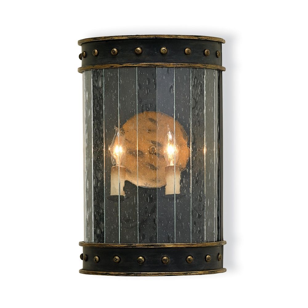 Plug-In Wall Lamp in Zanzibar Black/gold Finish 5031 Destination Lighting