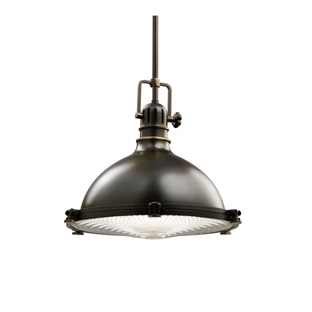 Kichler Lighting Kichler Nautical Bronze Pendant Light with Fresnel Lens 2666OZ. Hover or Click to Zoom