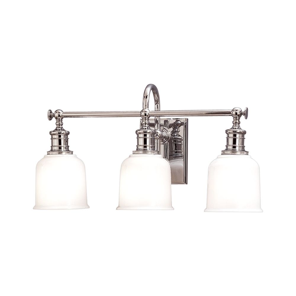 Retro Style Polished Nickel Bathroom Wall Light 1973-PC Destination Lighting