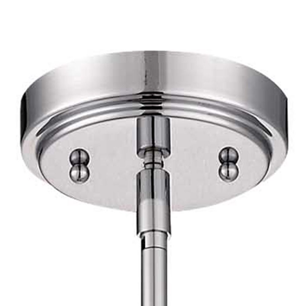 Double Drum Pendant Lighting : Double drum chrome pendant light inches wide