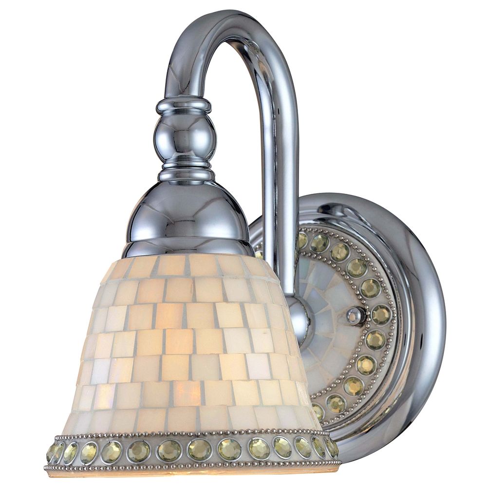 Chrome Wall Sconce with Mosaic Glass 6051-77 Destination Lighting