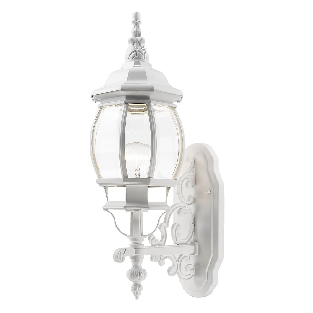 Livex Lighting Frontenac White Outdoor Wall Light 7520-03 Destination Lighting