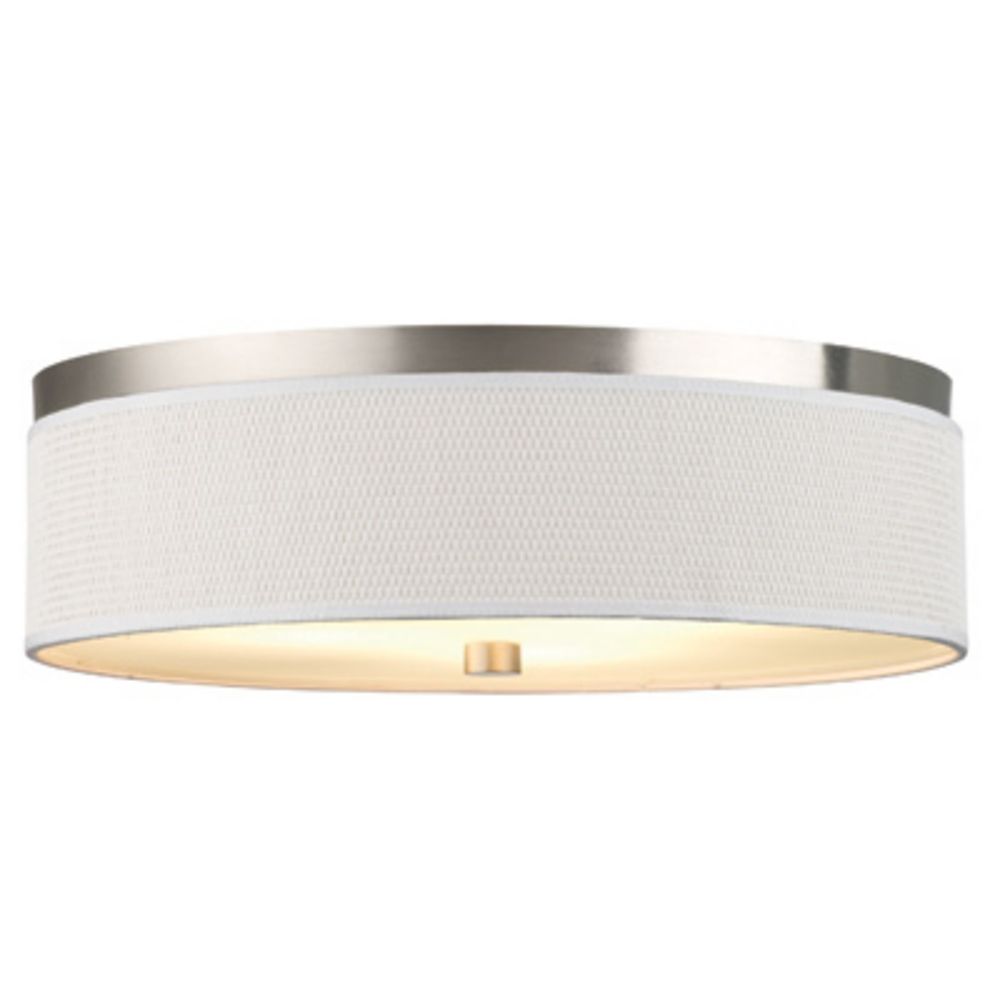 20-1/2 Inch Flushmount Drum Shade Ceiling Light