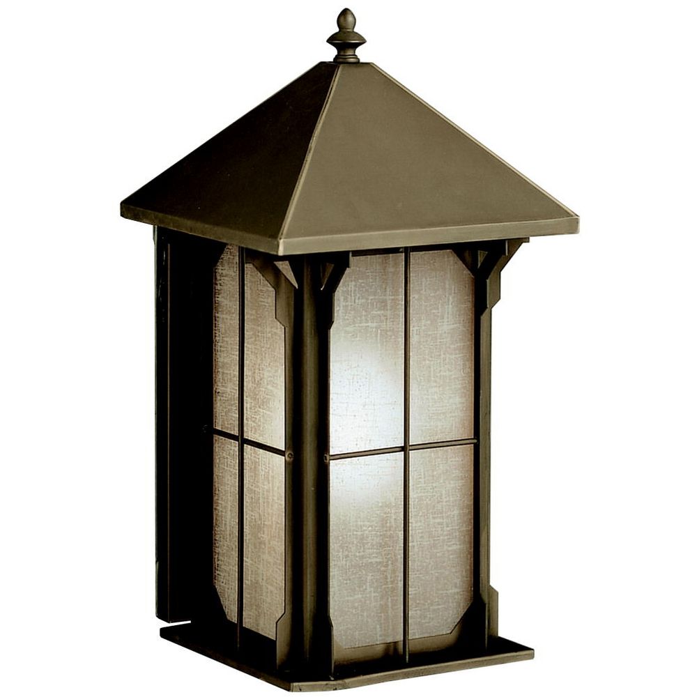 Kichler Outdoor Wall Light with Brown Glass in Olde Bronze Finish 9470OZ Destination Lighting