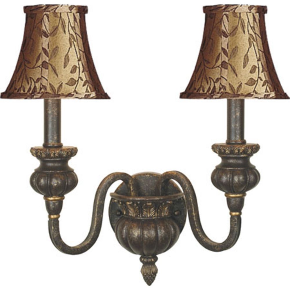Sconce Wall Light with Gold Shades in Golden Coffee Finish 322-GC-SH13 Destination Lighting