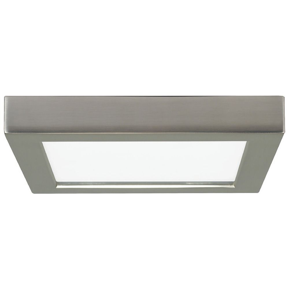 7 Inch Square Nickel Low Profile Led Flushmount Ceiling Light Design Classics Lighting 7 Inch Square Nickel Low Profile Led Flushmount Ceiling Light 2700k