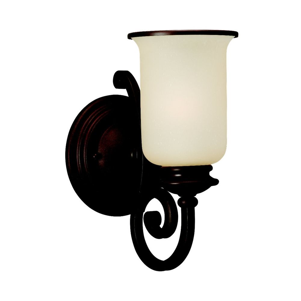Sconce Wall Light with Champagne Seeded Glass in Misted Bronze Finish 41145-814 Destination ...