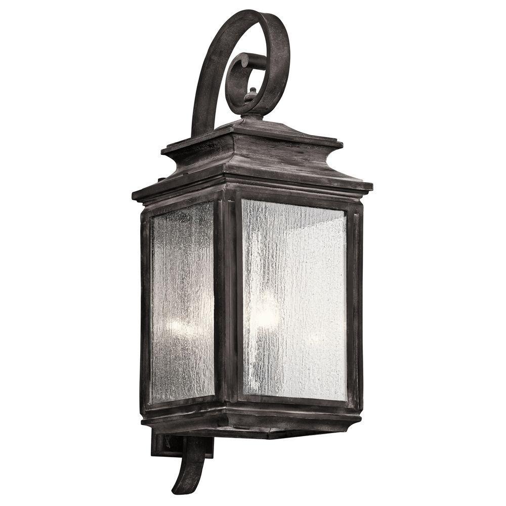 Kichler Lighting Wiscombe Park Weathered Zinc Outdoor Wall Light 49504WZC Destination Lighting
