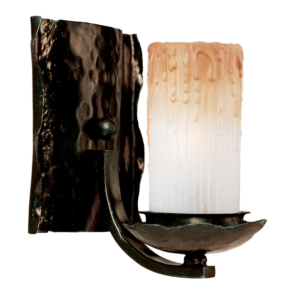 Sconce Wall Light with Beige / Cream Glass in Oil Rubbed Bronze Finish 10970WSOI Destination ...
