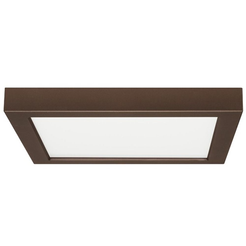 flush mount led light square bronze 9 inch 2700k 120v 8342 27 bz