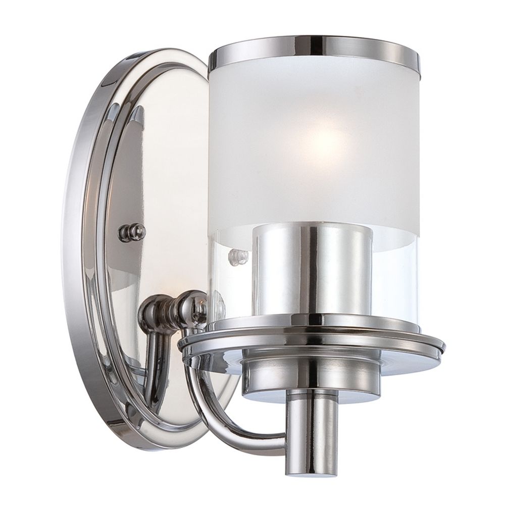 modern sconce wall light with clear glass in chrome finish modern sconce wall light with clear glass in chrome finish