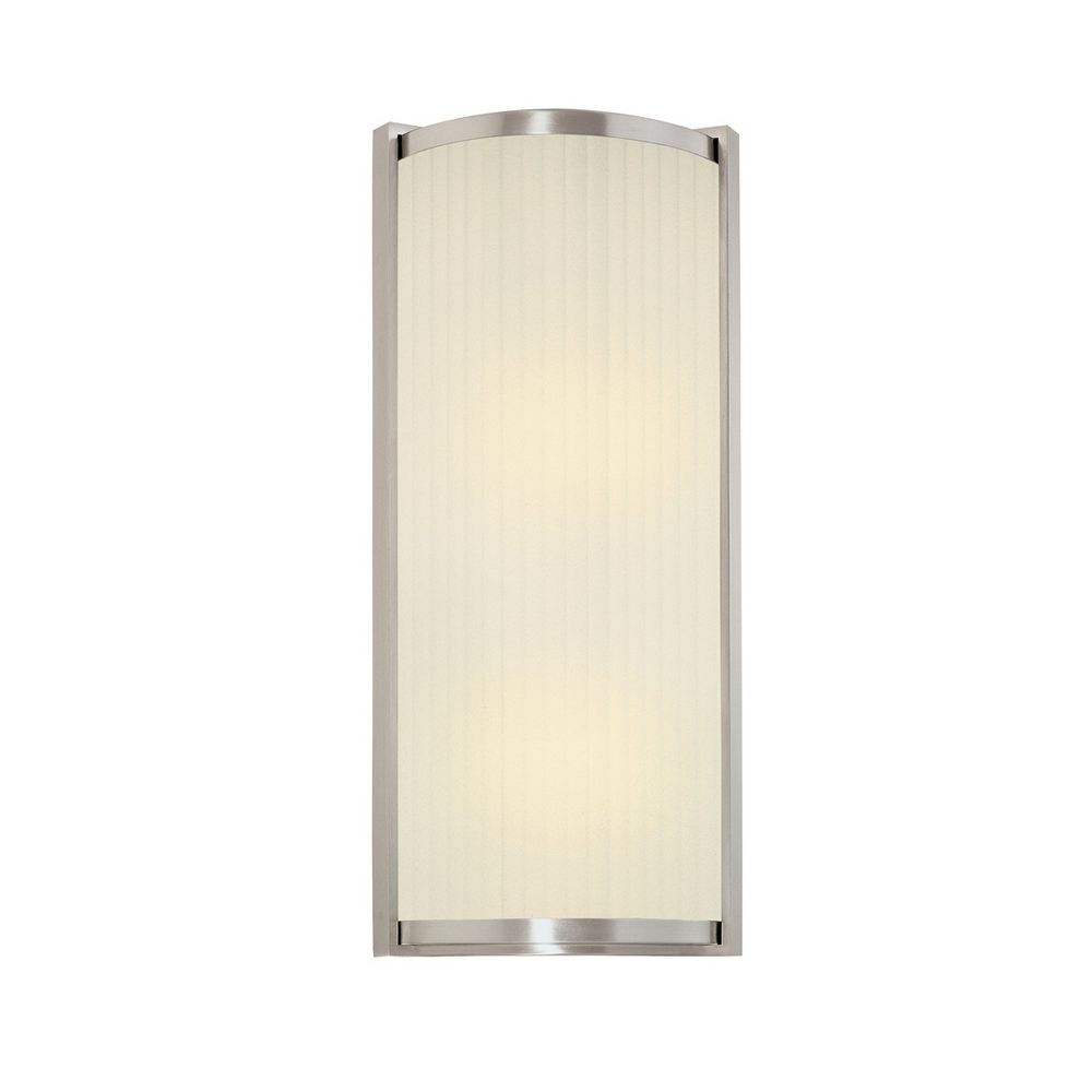 Sconce Wall Light with White Glass in Satin Nickel Finish 4351.13 Destination Lighting