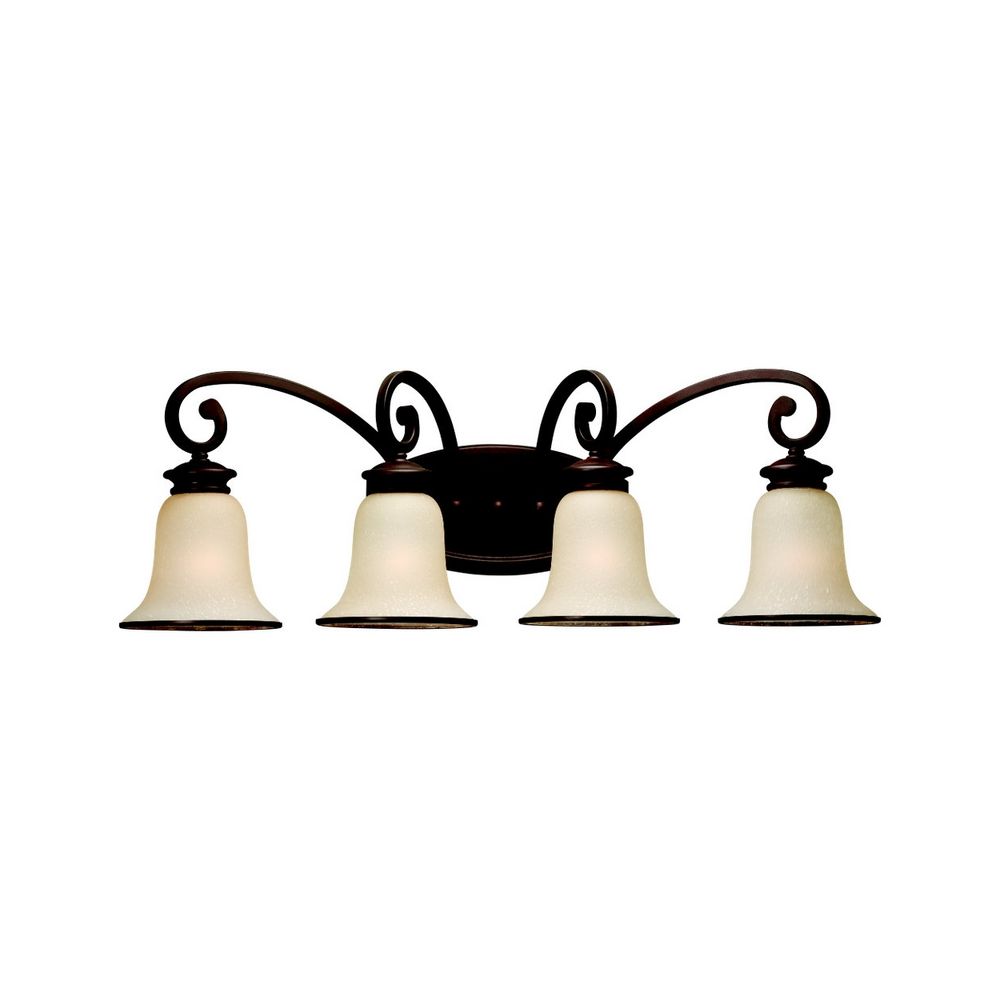 Bathroom Light with Champagne Seeded Glass in Misted Bronze Finish 44147-814 Destination ...