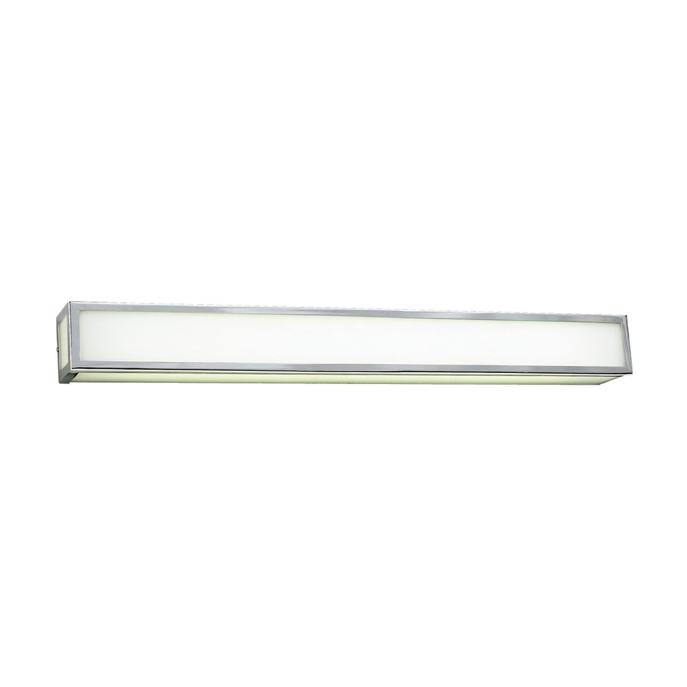 PLC Lighting Modern Vertical Bathroom Light with White Glass in PLC Lighting Modern Vertical Bathroom Light with White Glass in
