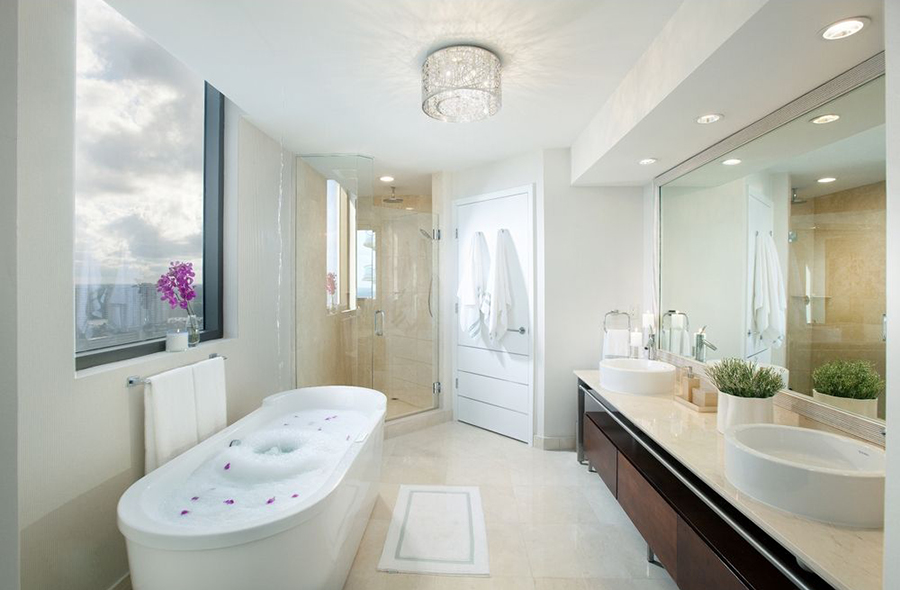 The Pocket Guide To Bathroom Lighting, How To Change Light Above Bathtub