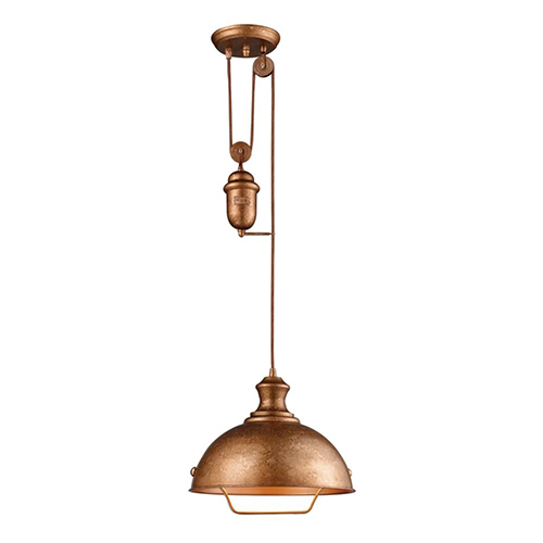 Industrial Pendant Farmhouse Pulley by Elk Lighting