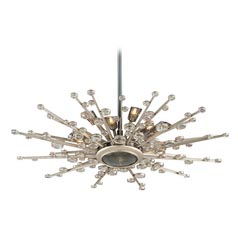 Mid-Century Modern Pendant Light Silver Leaf Big Bang by Corbett Lighting