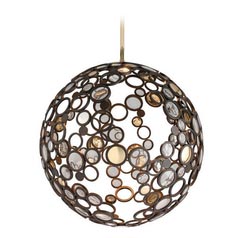 Art Deco Pendant Light Bronze Fathom by Corbett Lighting