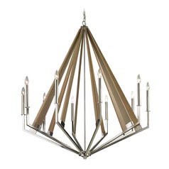 Modern Chandelier in Polished Nickel Finish By: Elk Lighting 