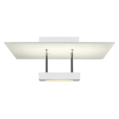 Sonneman Lighting Chromaglo Satin White LED Semi-Flushmount Light