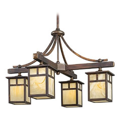 mission and craftsman lighting - chandelier