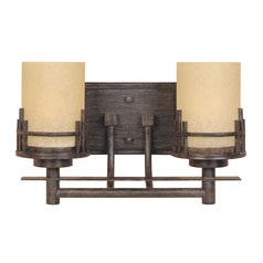 mission and craftsman lighting 2-light vanity