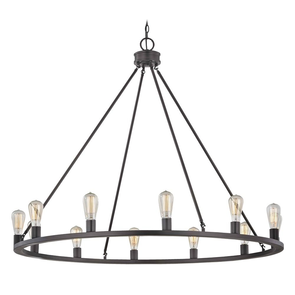 industrial lighting round chandelier