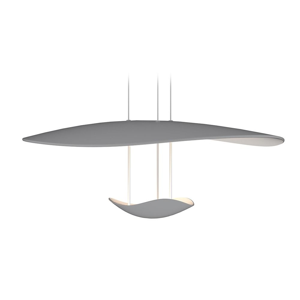 Sonneman a Way Of Light Infinity Reflections Dove Grey LED Pendant Light with Bowl / Dome Shade