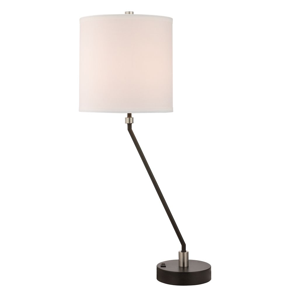 Contemporary Table Lamp with White Drum Shade By: Design Classics Lighting