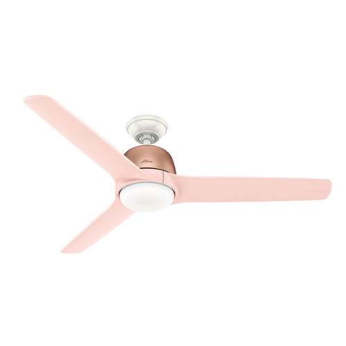 Hunter 54-Inch Satin Copper LED Ceiling Fan with Light with Hand-Held Remote by Hunter Fan Company