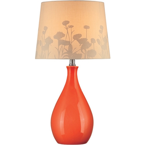 Lite Source Lighting Edaline Orange Table Lamp with Drum Shade by Lite Source Lighting