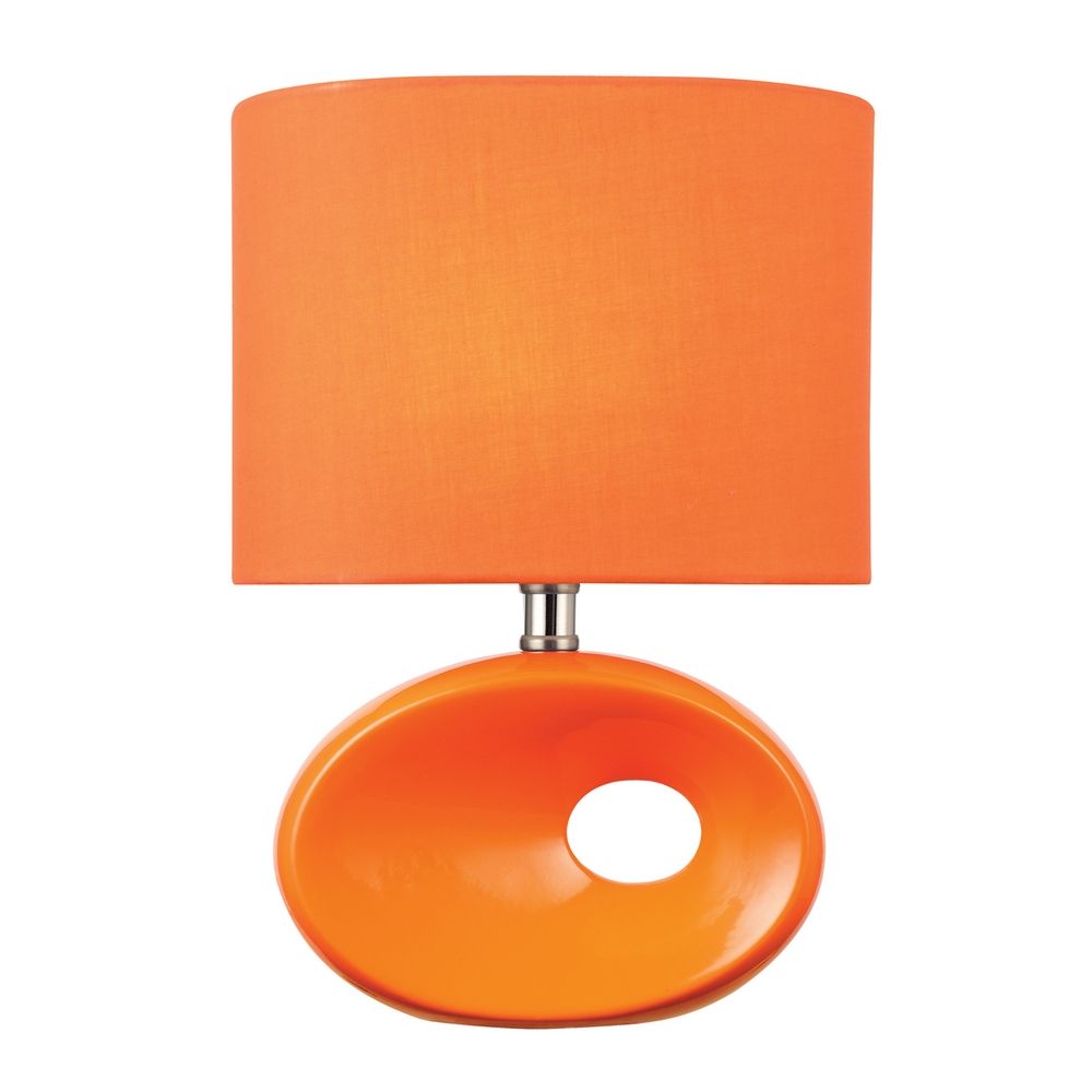 Lite Source Lighting Hennessy Ii Orange Table Lamp with Oval Shade By: Lite Source Lighting 