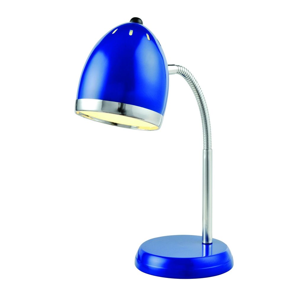 Lite Source Lighting Zachary Blue / Chrome Desk Lamp By: Lite Source Lighting 