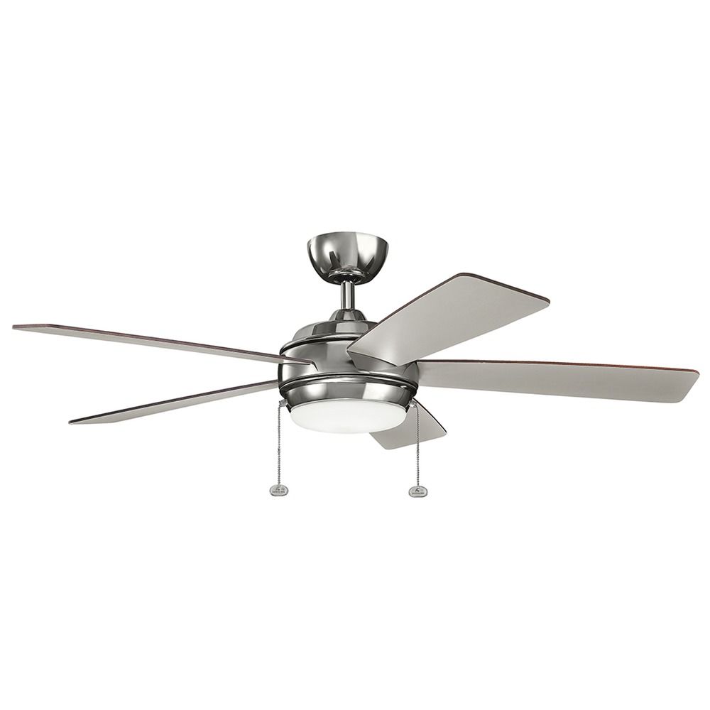 Kichler Lighting Starkk Polished Nickel LED Ceiling Fan with Light By: Kichler Lighting 