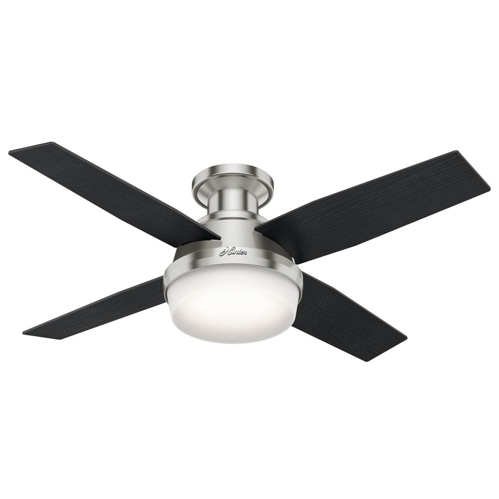 Hunter Fan Company Dempsey Brushed Nickel LED Ceiling Fan with Light By: Hunter Fan Company 