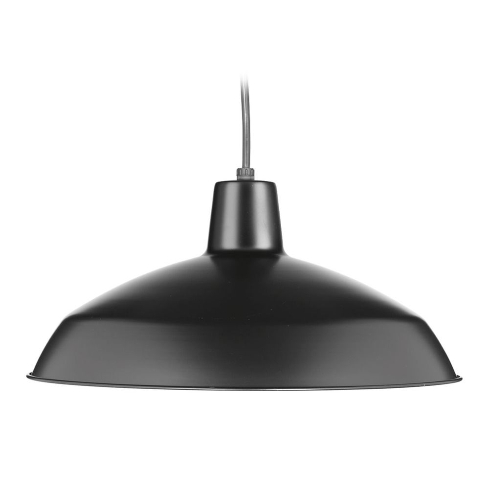 Farmhouse Barn Light Pendant Black Metal Shade by Progress Lighting By: Progress Lighting 