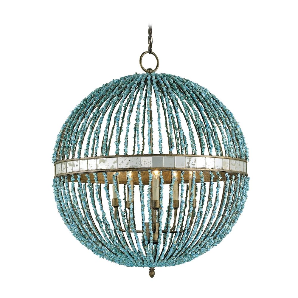 Master Bedroom Lighting Guide Flip The Switch Blue Beaded Orb Pendant Chandelier Light By Currey And Company Lighting