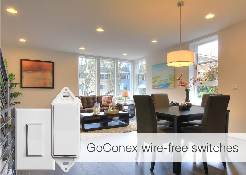 Goconex Wireless Switches, Cordless Ceiling Light With Wall Switch