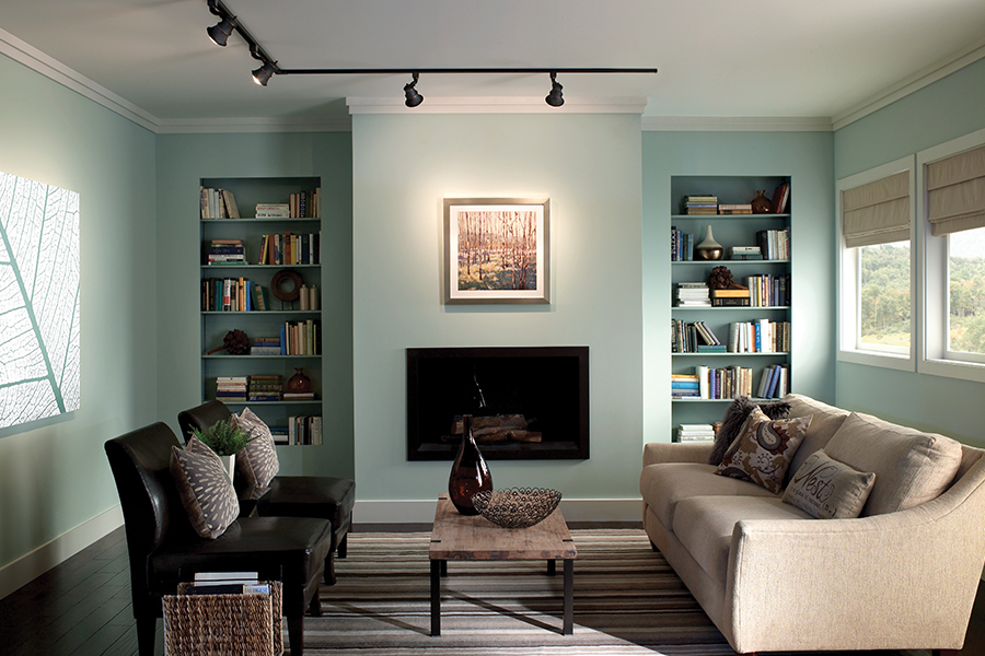 modern track lighting living room