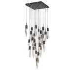 Aspen LED Multi-Light Crystal Pendant in Black by Avenue Lighting