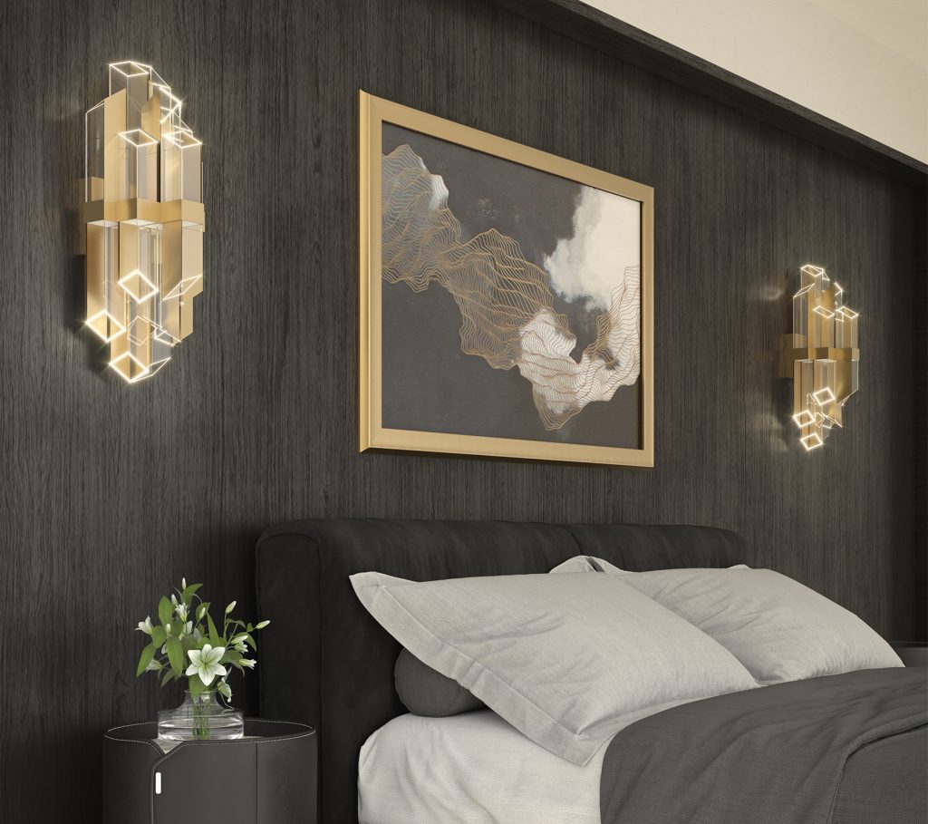 Rowland Titanium Gold LED Sconce by Alora Lighting