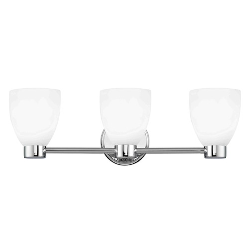 Design Classics Lighting Aon Fuse Chrome Bathroom Light 1803-26 GL1028MB